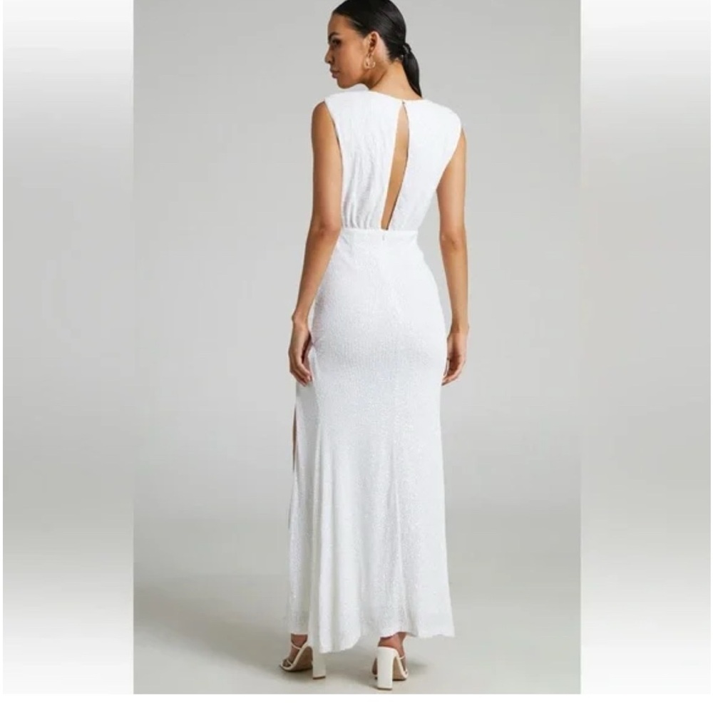 NWTS Showpo Helaena Sequin Maxi Dress US 6 - Picture 4 of 8